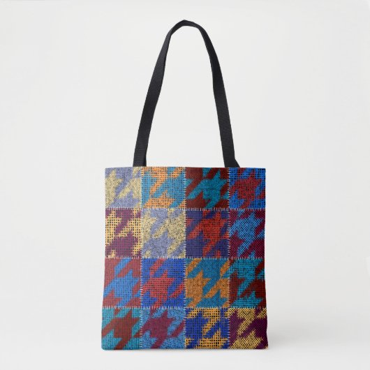 Patchwork-Leinwand: imitiertes Vintage-Muster. Tasche (Vorderseite)