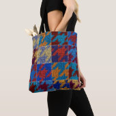 Patchwork-Leinwand: imitiertes Vintage-Muster. Tasche (Von Nahem)
