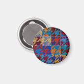 Patchwork-Leinwand: Nachahmung Vintager Muster. Magnet (Vorderseite/Rückseite)