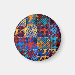 Patchwork-Leinwand: Nachahmung Vintager Muster. Magnet