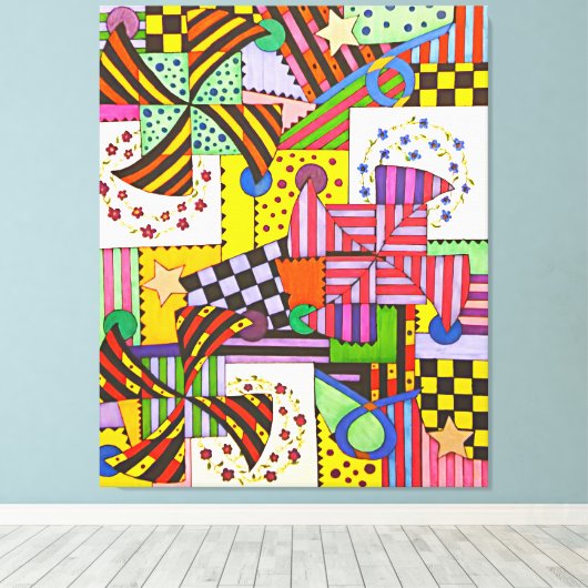 Patchwork Leinwanddruck (Insitu (Holzboden))