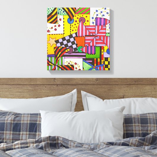 Patchwork Leinwanddruck (Insitu (Schlafzimmer))