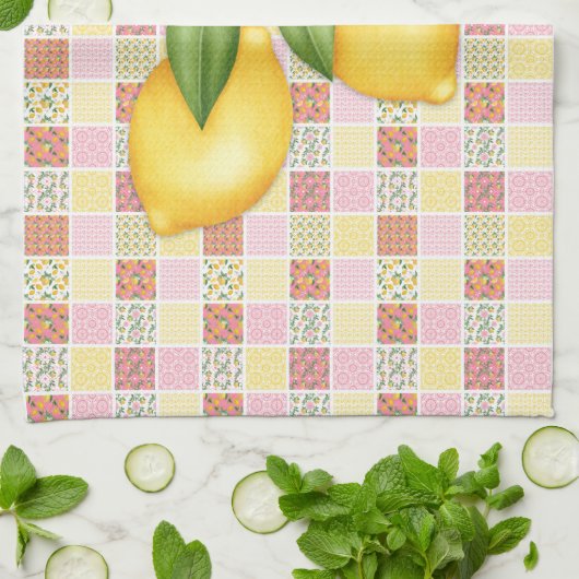 Patchwork Lemon Geschirrtuch (Gefaltet)