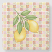 Patchwork Lemon Steinuntersetzer (Vorderseite)