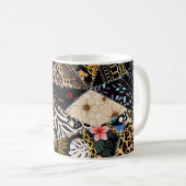Patchwork Leopard: Ethnic Lining Design. Kaffeetasse (VorderseiteRechts)