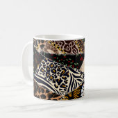 Patchwork Leopard: Ethnic Lining Design. Kaffeetasse (Vorderseite Links)