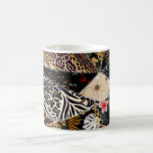 Patchwork Leopard: Ethnic Lining Design. Kaffeetasse (Mittel)
