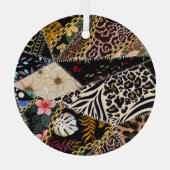 Patchwork Leopard: Ethnic Lining Design. Ornament Aus Glas (Rückseite)