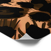 Patchwork Leopard: Ethnic Lining Design. Poster (Ecke)