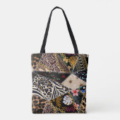 Patchwork Leopard: Ethnic Lining Design. Tasche (Rückseite)