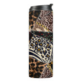 Patchwork Leopard: Ethnic Lining Design. Thermosbecher (Nach links gedreht)