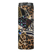 Patchwork Leopard: Ethnic Lining Design. Thermosbecher (Rückseite)