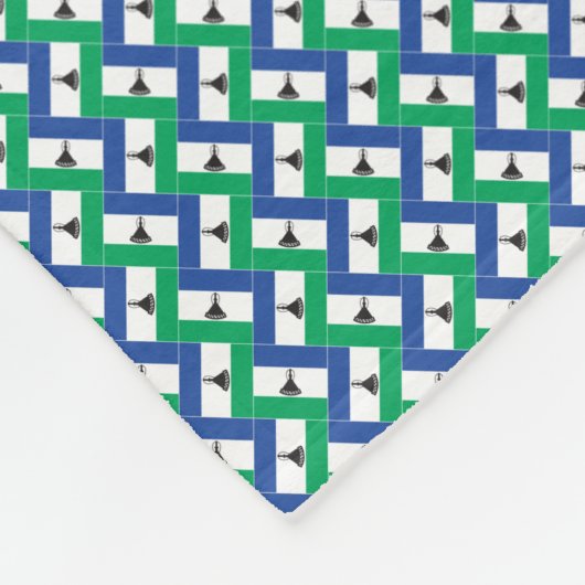 Patchwork Lesotho Flag Muster Fleecedecke (Ecke)