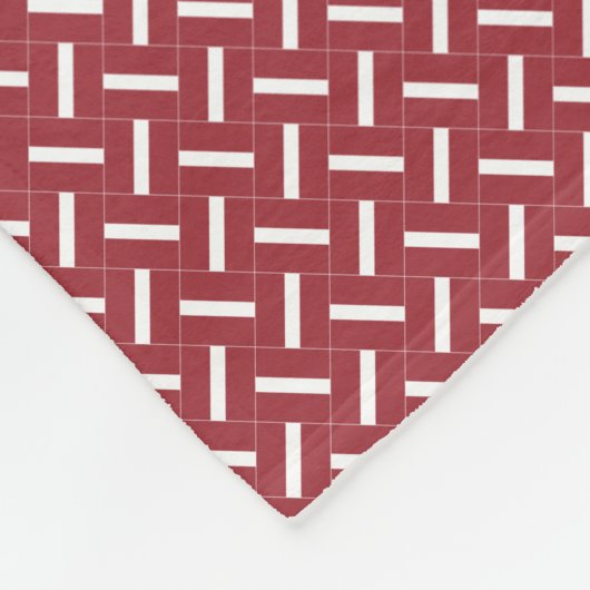 Patchwork Lettland Flaggenmuster Fleecedecke (Ecke)