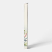 Patchwork-Leuchtturm-Küstenblumen-Szene Samsung Galaxy Hülle (Linke Seite)