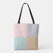 Patchwork Liebe Hearts Pastel Tote Bag Tasche (Rückseite)