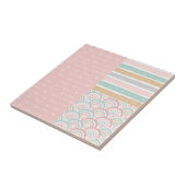 Patchwork Liebe Hearts Rainbow Pastel Keramik Tile Fliese (Seite)
