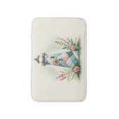Patchwork Lighthouse Coastal Floral Scene Badematte (Vorderseite Vertikal)