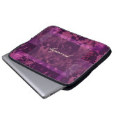 Patchwork-lila personalisierte Laptop-Hülse Laptopschutzhülle (Vorne Knopf)