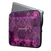Patchwork-lila personalisierte Laptop-Hülse Laptopschutzhülle (Vorderseite Links)