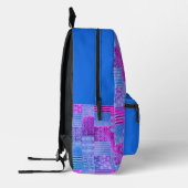 Patchwork Lila und Blue Backpack Bedruckter Rucksack (Links)