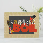 Patchwork Lilie Crawfish Boil Abschluss Einladung (Stehend Vorderseite)