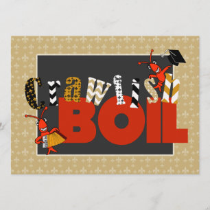 Patchwork Lilie Crawfish Boil Abschluss Einladung