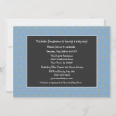 Patchwork-Lilien-Panzerkrebs-Baby-Duschen-Junge Einladung (Rückseite)