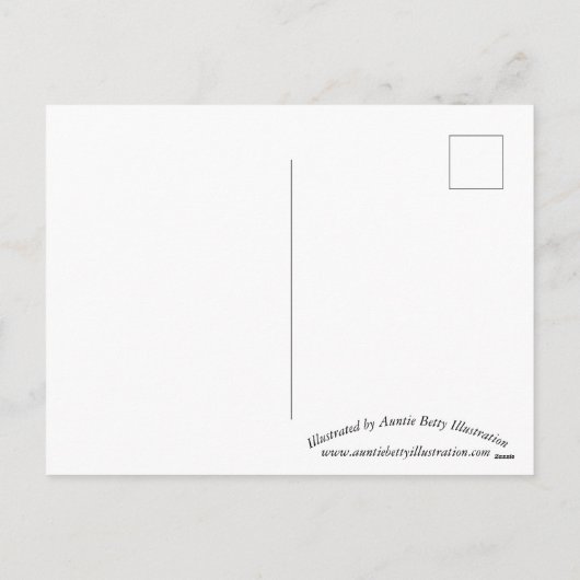 Patchwork-Lion Feiertagspostkarte (Rückseite)