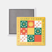 Patchwork Lob Weihnachtsmagnet Magnet (Vorderseite/Rückseite)