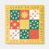 Patchwork Lob Weihnachtsmagnet Magnet (Vorne)