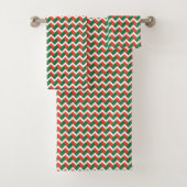 Patchwork Madagaskar Flag Muster Badhandtuch Set (Insitu)