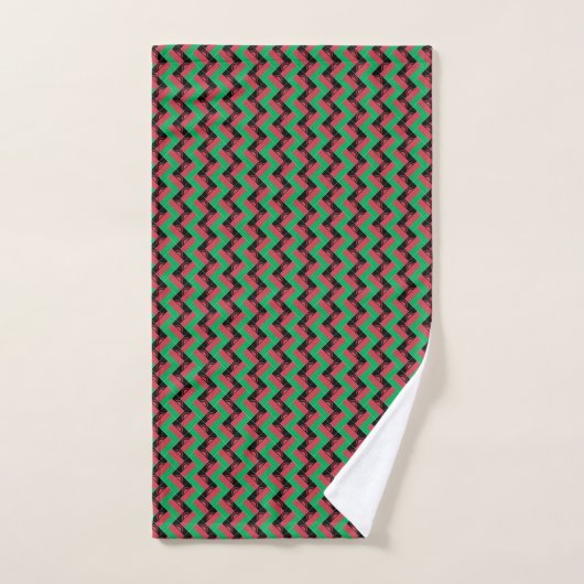 Patchwork Malawi Flag Pattern Badhandtuch Set (Handtuch)