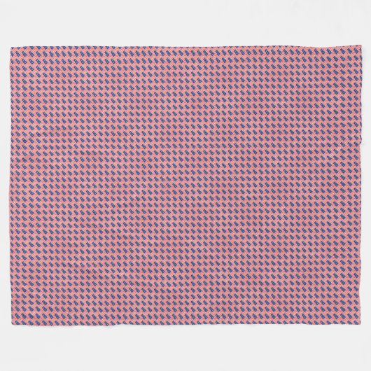 Patchwork Malaysia Flag Muster Fleecedecke (Vorderseite (Horizontal))