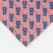 Patchwork Malaysia Flag Muster Fleecedecke (Ecke)