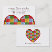 Patchwork-Malerei-Steppdecken-Visitenkarten Visitenkarte (Vorne/Hinten)