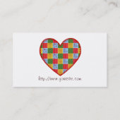 Patchwork-Malerei-Steppdecken-Visitenkarten Visitenkarte (Rückseite)