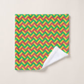 Patchwork Mali Flag Muster Badhandtuch Set (Waschlappen)