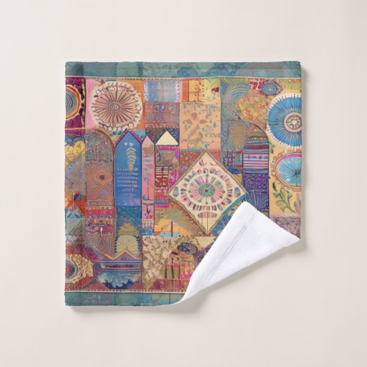 Patchwork Mandala Towel Set (Waschlappen)
