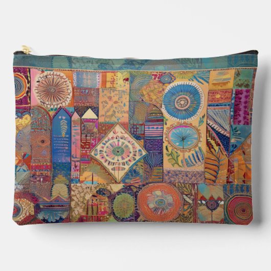Patchwork Mandala Zippered Pouch Zubehörtasche (Vorderseite)
