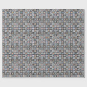 Patchwork Maori: Ethnisches Teppichdesign. Geschenkpapier (Flach)