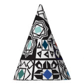 Patchwork Maori: Ethnisches Teppichdesign. Partyhütchen (Rechts)