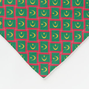 Patchwork Mauritania Flag Pattern Fleecedecke
