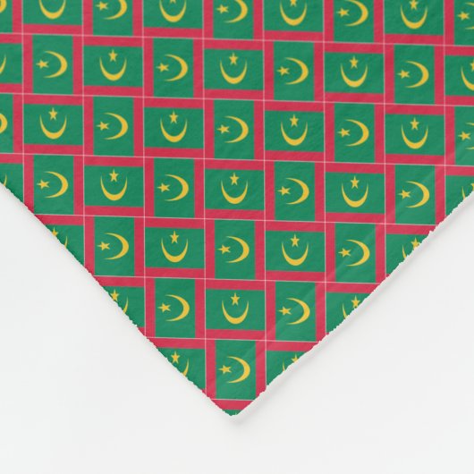 Patchwork Mauritania Flag Pattern Fleecedecke (Ecke)