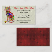 Patchwork-Miezekatze Visitenkarte (Vorne/Hinten)