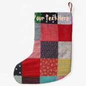 Patchwork mit niedlichen Schneemobil-Weihnachten Kleiner Weihnachtsstrumpf (Rückseite)