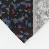 Patchwork monochrom schwarz-grau-weiß Patchwork qu Fleecedecke (Ecke)