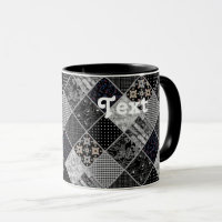 Patchwork monochrom schwarz-grau-weiß Patchwork qu