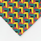 Patchwork Mosambik Flaggenmuster Fleecedecke (Ecke)