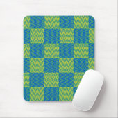 Patchwork Mousepad, Blue und Green Geometric Mousepad (Mit Mouse)